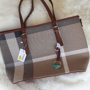 Brown plaid Purse